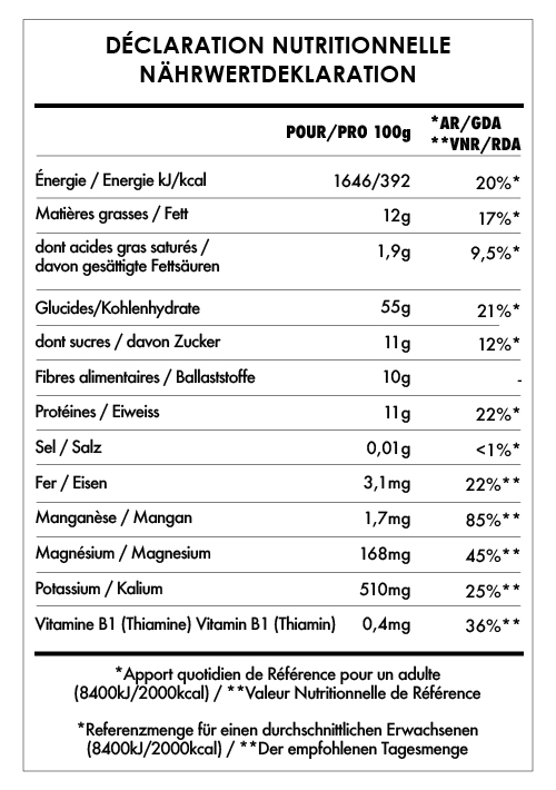 Tabela Nutricional - Petit Bouddha Myrtille Magique